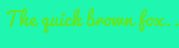 Image with Font Color 5CE825 and Background Color 1FF6B0